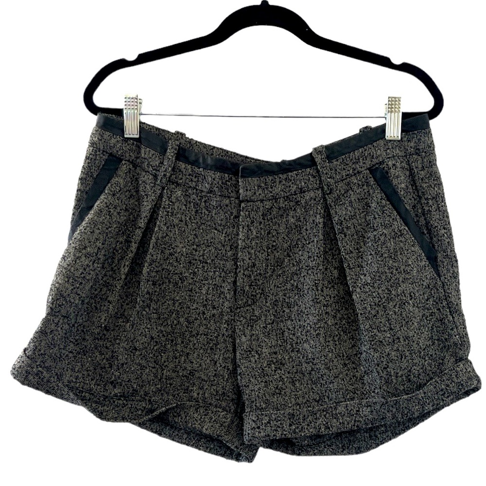 BEBE Faux Leather Trimmed Shorts